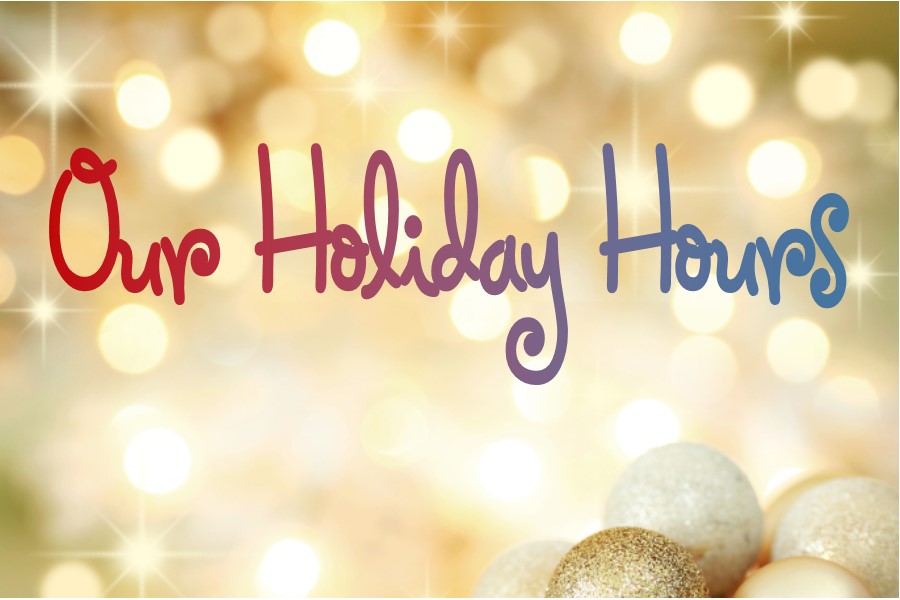 Holiday hours image for web page